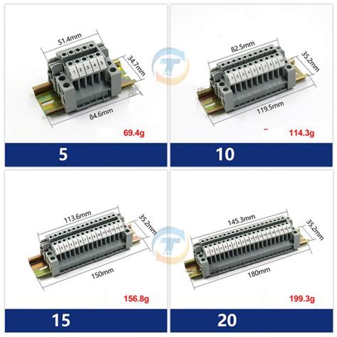 Uk B Screw Terminal Blocks Kit Uk N Modular Din Rail Mounted Strips