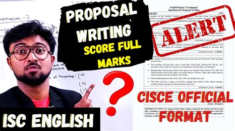 How To Write A Perfect PROPOSAL For ISC English Official Format By