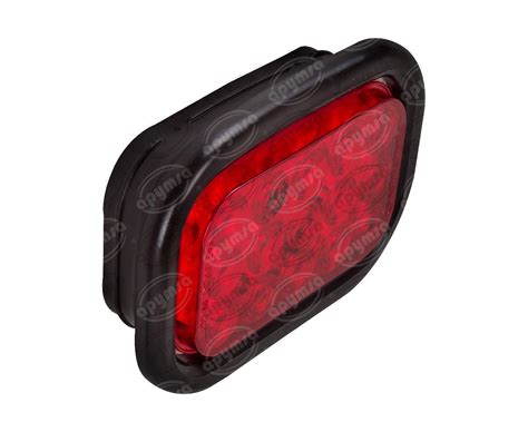 PLAFON SELLADO MICA ROJA TRASERO 15 LEDS LUZ LED RECTANGULAR TRAKTOLAMP