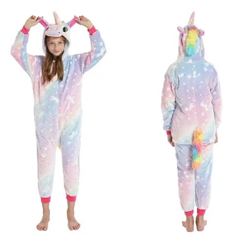 Pijama Luminoso Unicornio Kigurumi Infantil Brilla Oscurida