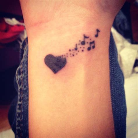 music tattoos heart loves music