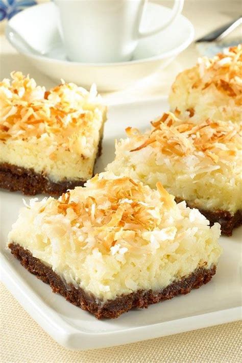 Coconut Cheesecake Bars Recipe Coconut Cheesecake Cheesecake Bar Recipes Coconut