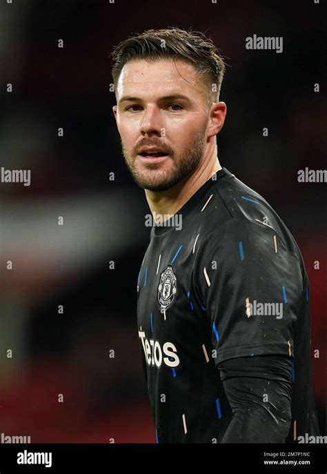 Manchester United Goalkeeper Jack Butland Warms Up Before The Carabao Cup Quarter Final Match At