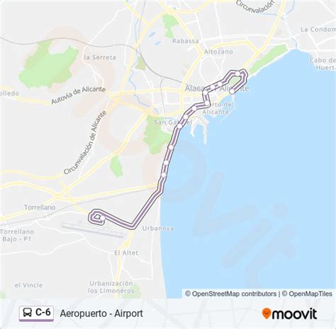 Línea c6 horarios paradas y mapas Aeropuerto Airport Actualizado