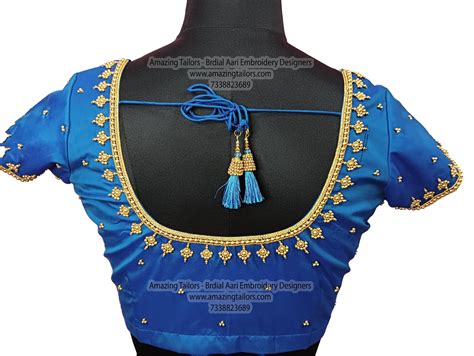 Aari Work Blouse Bridal Blouse Embroidery Work Maggam Work Blouse 3714 Amazing Tailors