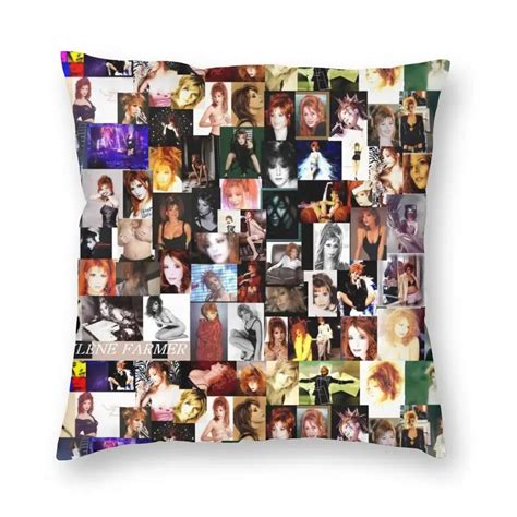 Hot Selling Mylene Farmer Photo Collage Cushion Cover 45x45 Decoration