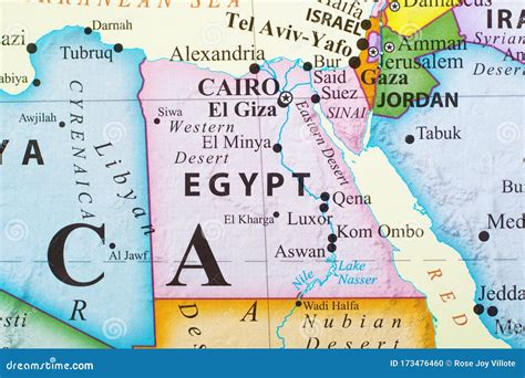 Map of Egypt stock photo. Image of explore, country - 173476460