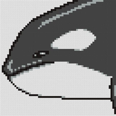 Whale Pixel Art Minecraft