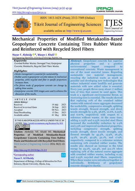 Mechanical Properties Of Modified Metakaolin Based Geopolymer Concrete