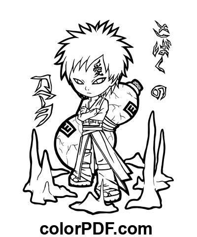 Cheebi Aniyuki Gaara Uit Naruto Kleurplaten En Boeken In PDF