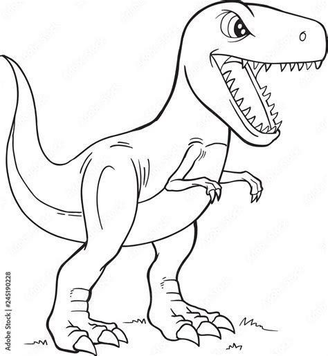 Tiranossauro Rex Do Dinossauro Desenhos Animados De T Rex Vetor The