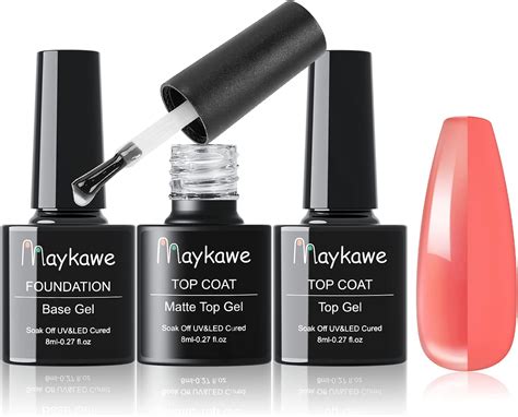 Maykawe En Base Et Top Coat Vernis Semi Permanent Vernis Gel Uv No