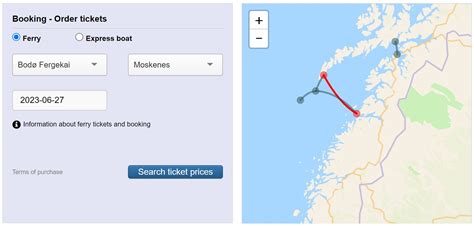 All information to take the Bodo - Moskenes (Lofoten Islands) ferry ...