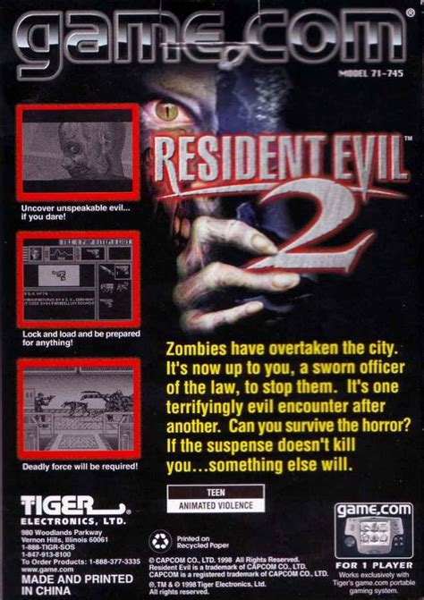 Resident Evil 2 1998 Box Shot For PC GameFAQs