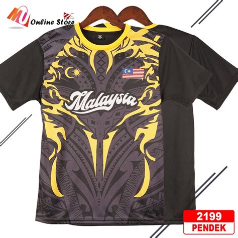 MU BAJU JERSEY MALAYSIA LENGAN PENDEK DEWASA JERSEY SUKAN ROUND NECK