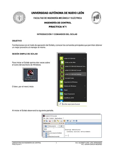 Ic P En Scilab Practica Laboratorio De Ingenier A De Control M