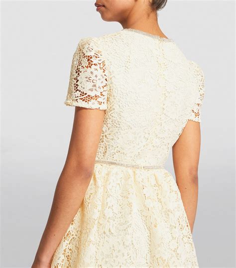 Self Portrait Lace Bow Mini Dress Harrods Us