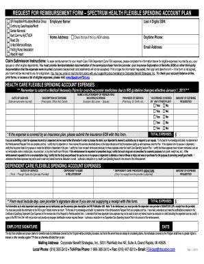 Fillable Online Spectrum Fsa Spectrum Flex Claim Form Rev Doc