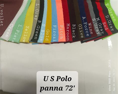 Plain Solids Polyester US Polo Panna Fabric Multicolour At Rs 275