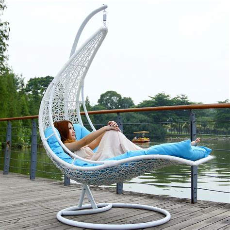 Outdoor Outdoor Swing Rattan Hanging Basket Hanging Chair Leisure Chair Moon Boat Hammock Cradle