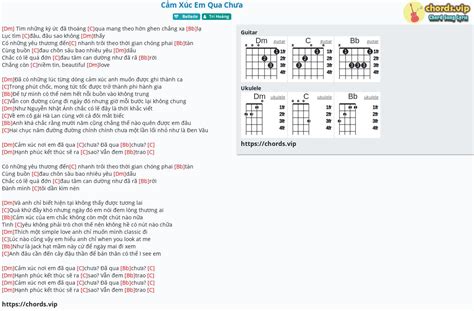 Chord Cảm Xúc Em Qua Chưa Tab Song Lyric Sheet Guitar Ukulele Chordsvip