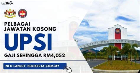 Upsi Buka Pengambilan Pelbagai Jawatan Kosong Kelayakan Minima Spm