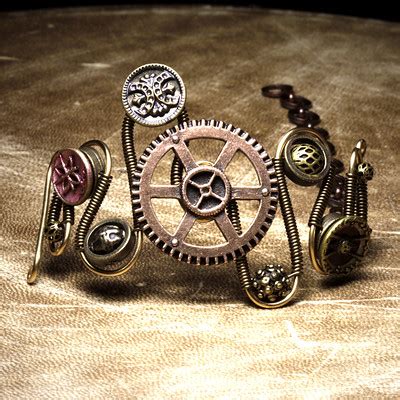 Steampunk Jewelry Made By CatherinetteRings Gear Bracelet Flickr