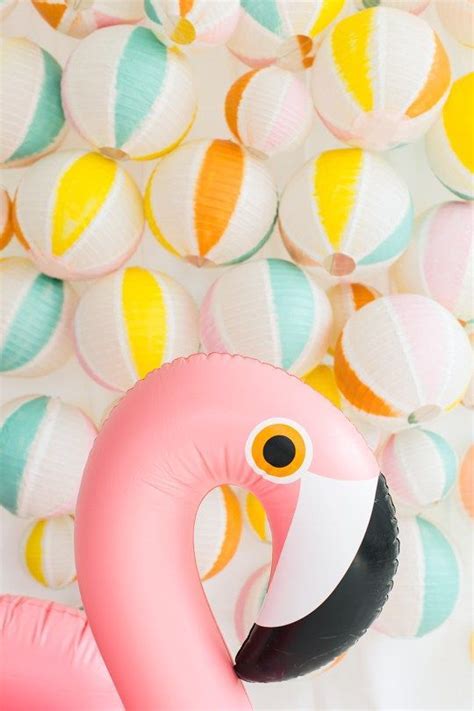 Flamingo Party Beach Ball Backdrop Maybe The Beach Balls Would Be