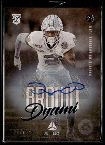 Panini Luminance Autographs Dyami Brown Rookie Auto