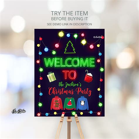 Ugly Christmas Sweater Party Board Template Ugly Sweater Christmas