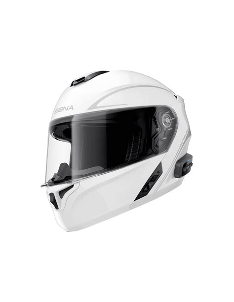 Casco Modular Sena Outrush R Tg Xxl Con Intercomunicador Integrado Blanco