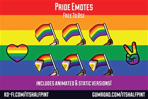 Free Pride Emotes Twitchdiscord Emotes Animated And Static