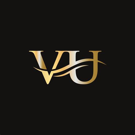 Creative VU Letter With Luxury Concept Modern VU Logo Design For