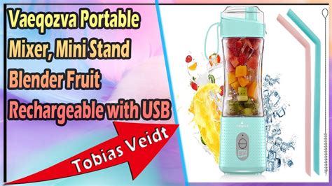 Vaeqozva Portable Mixer Mini Stand Blender Fruit Rechargeable With USB