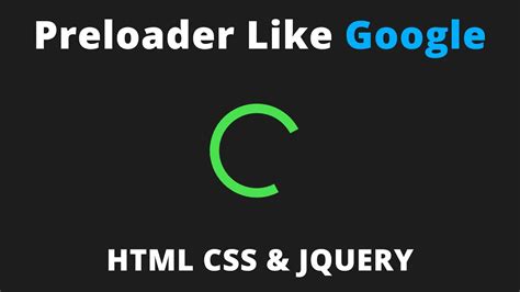 Create Preloader Like GOOGLE Using HTML CSS Jquery Jquery Loading