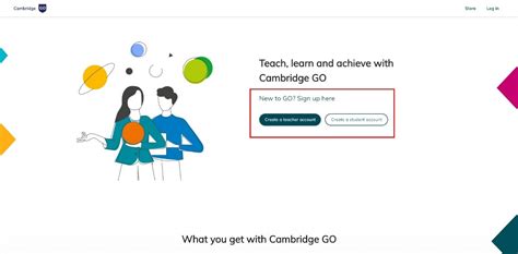 Setting Up Your Account Cambridge Go