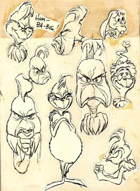 Grinch Model Sheet By Chuck Jones From The Tv Special How The Grinch Stole Christmas 1966