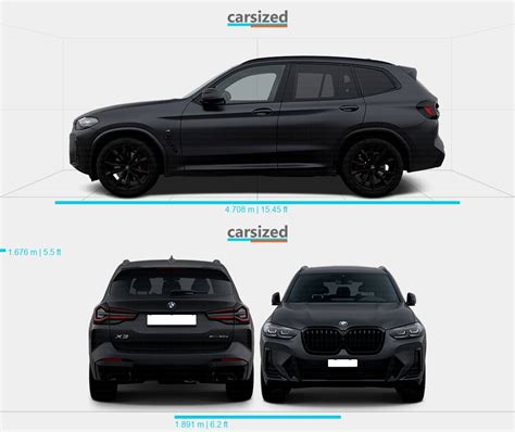 Bmw X3 2021 Present Dimensions Side View