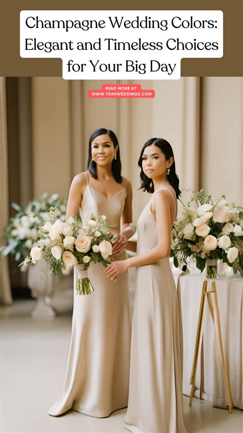 champagne wedding colors elegant  timeless choices   big day