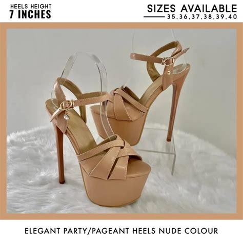 Elegant Comfy Pageant Heels Nude Colour Inches Lazada Ph