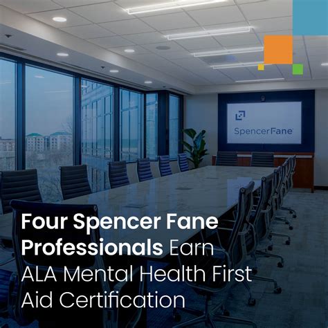 Four Spencer Fane Professionals Earn ALA Mental Health First Aid