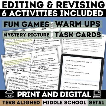 Editing Revising Bundle STAAR Test Prep PDF Digital TPT