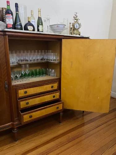 Antiguo Bahiut Vajillero Mueble Estilo Luis Xv Con M Rmol En Venta En