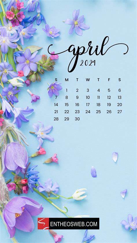 April Calendar Phone Wallpaper Backgrounds Entheosweb