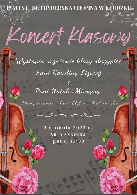 Koncert Uczni W Klasy Skrzypiec P K Lizurej I P N Mierzwy