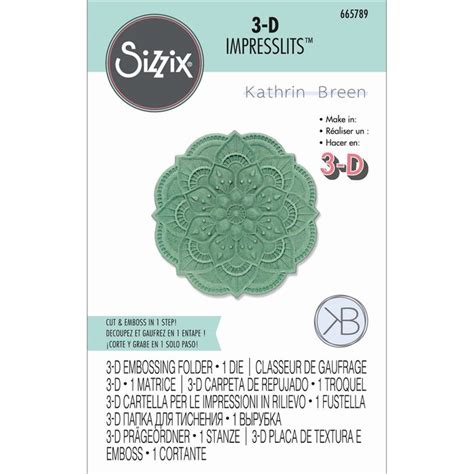 Meine Bastel Idee Sizzix 3 D Impresslits Embossing Folder Adornment