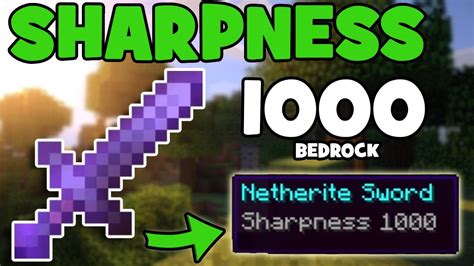 How To Get A Sharpness 1000 Sword In Minecraft Bedrock Bedrock