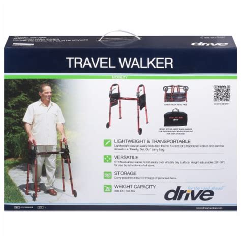 Drive Medical Deluxe Portable Folding Travel Walker 1 Ct Smiths