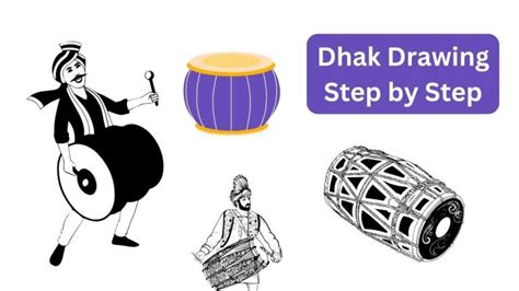 Simple Durga Puja Dhak Drawing Step By Step 2024