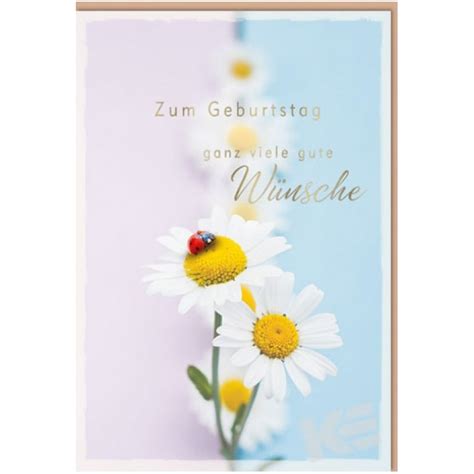 Eulzer Druck Geburtstagskarte Zum Geburtstag Ganz Viele Gute W Nsche